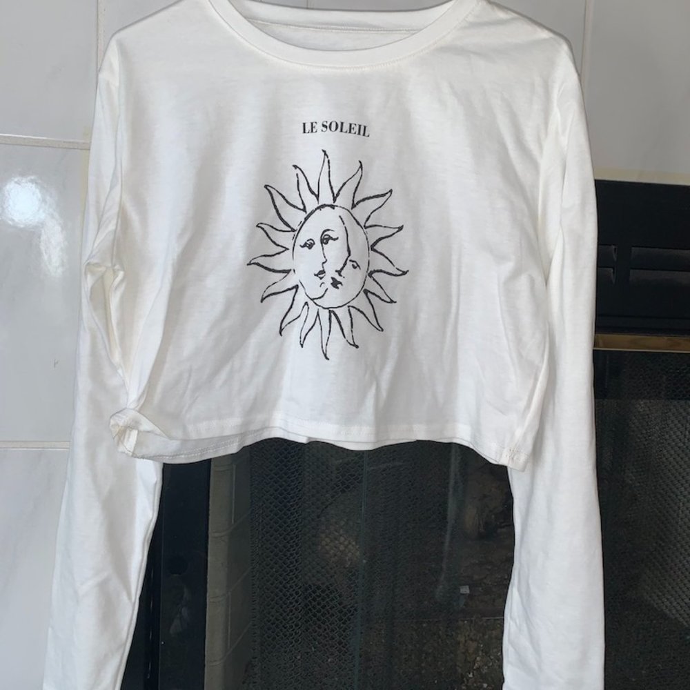 Long sleeve sun crop